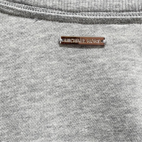 MICHAEL MICHAEL KORS Women’s Gray Pullover Grommet & Zipper Detail Sweatshirt M - Picture 5 of 7